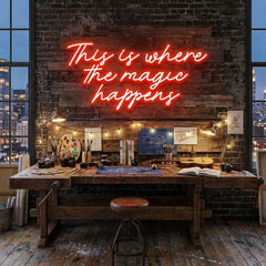 This Is Where The Magic Happens Led Neon Sign Light