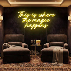 This Is Where The Magic Happens Led Neon Sign Light