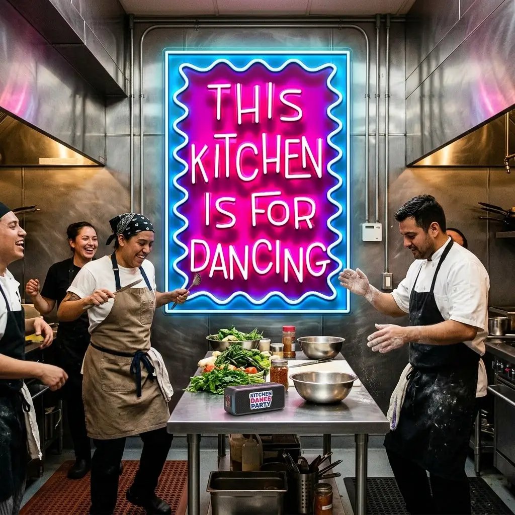 This Kitchen Is For Dancing LED Neon Sign Light Pop Art