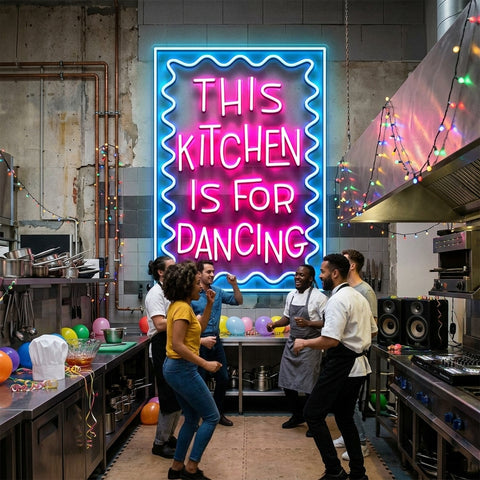 This Kitchen Is For Dancing LED Neon Sign Light Pop Art
