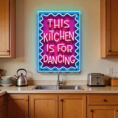 This Kitchen Is For Dancing LED Neon Sign Light Pop Art