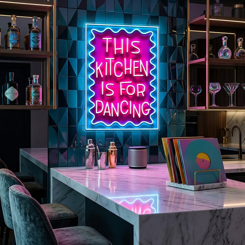 This Kitchen Is For Dancing LED Neon Sign Light Pop Art