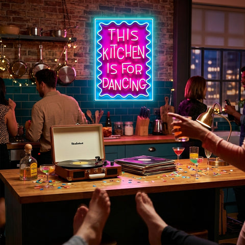This Kitchen Is For Dancing LED Neon Sign Light Pop Art