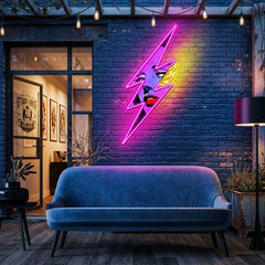 Thunder Girl Neon Sign x Acrylic Artwork