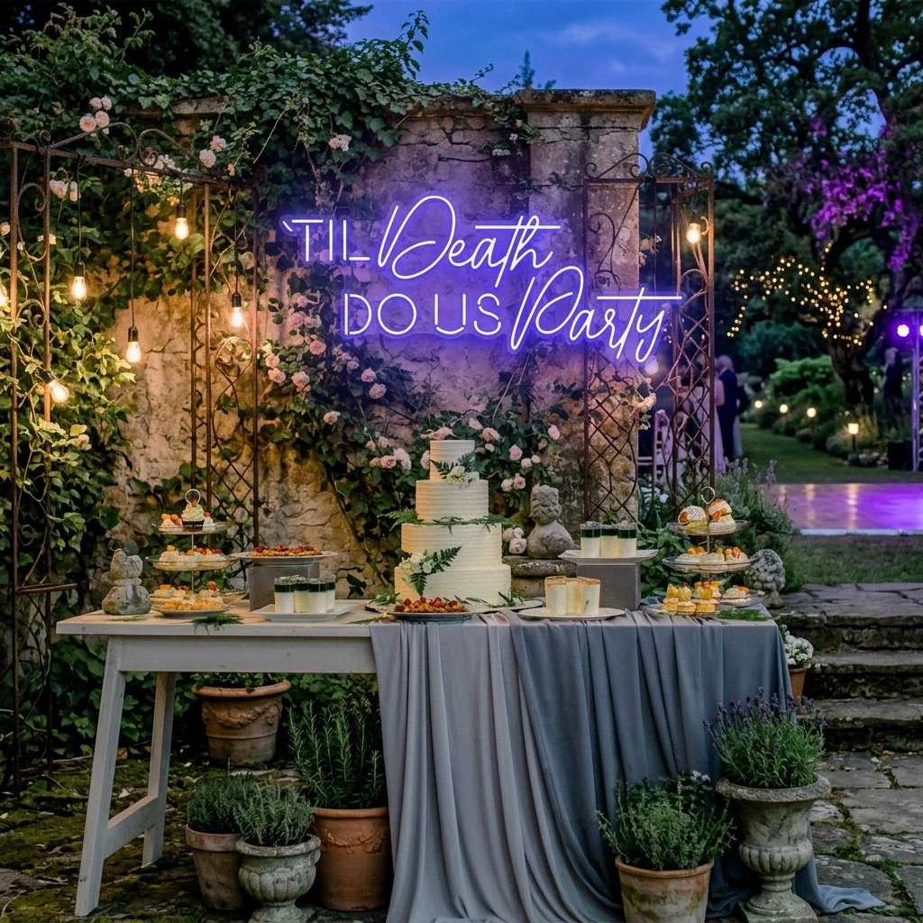 Til Death Do Us Party Led Neon Sign Light