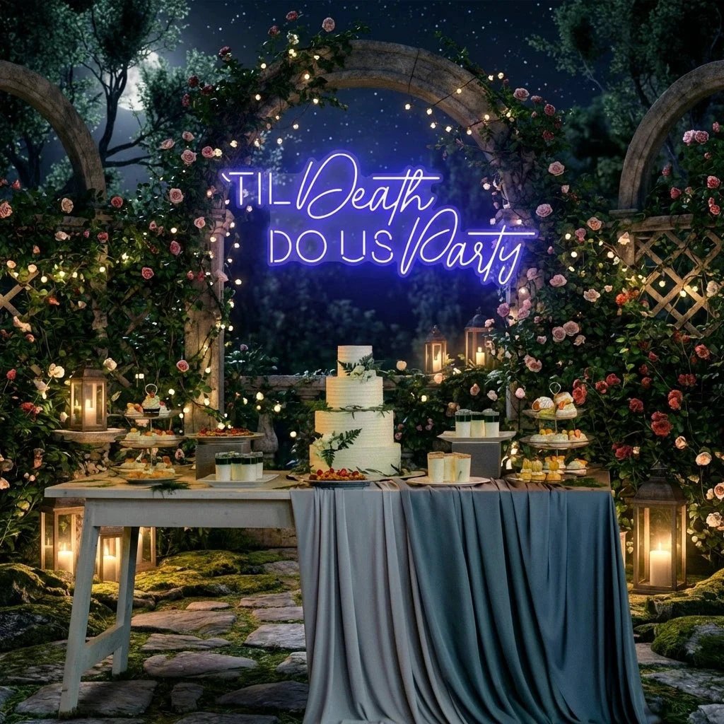 Til Death Do Us Party Led Neon Sign Light
