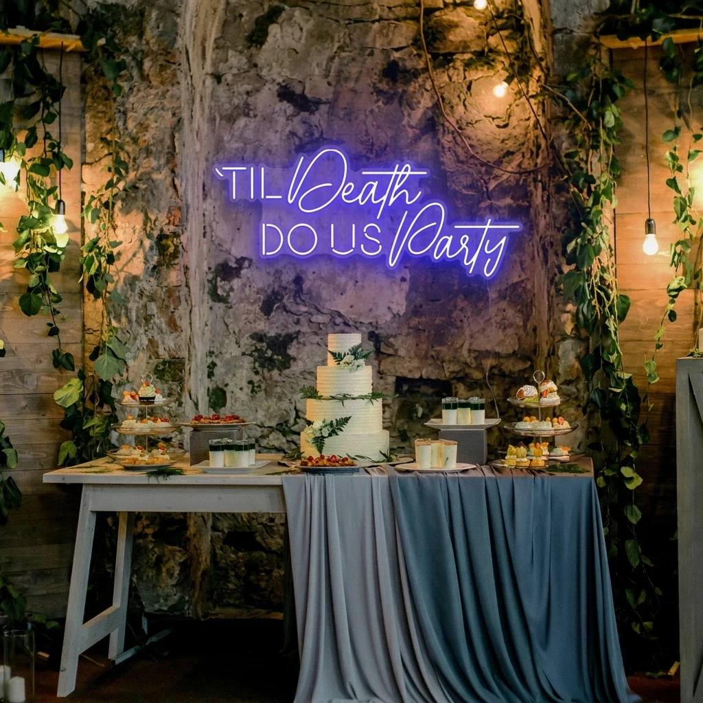 Til Death Do Us Party Led Neon Sign Light