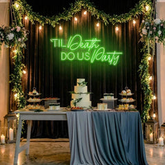 Til Death Do Us Party Led Neon Sign Light