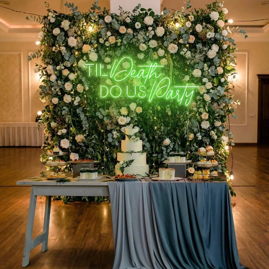 Til Death Do Us Party Led Neon Sign Light