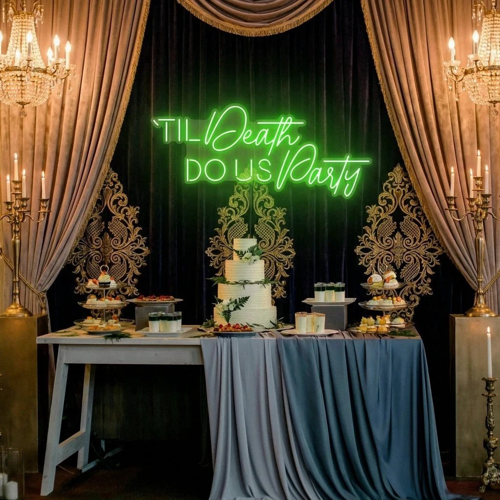 Til Death Do Us Party Led Neon Sign Light