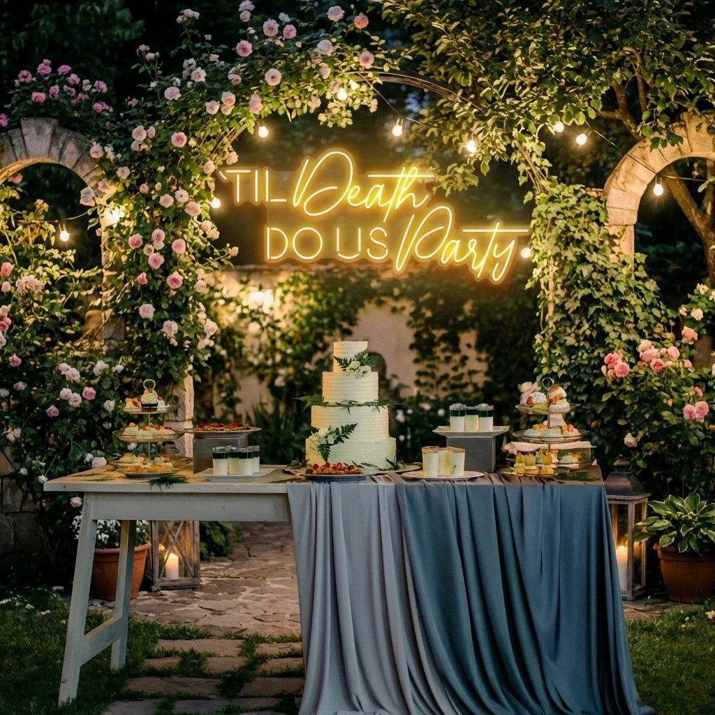 Til Death Do Us Party Led Neon Sign Light