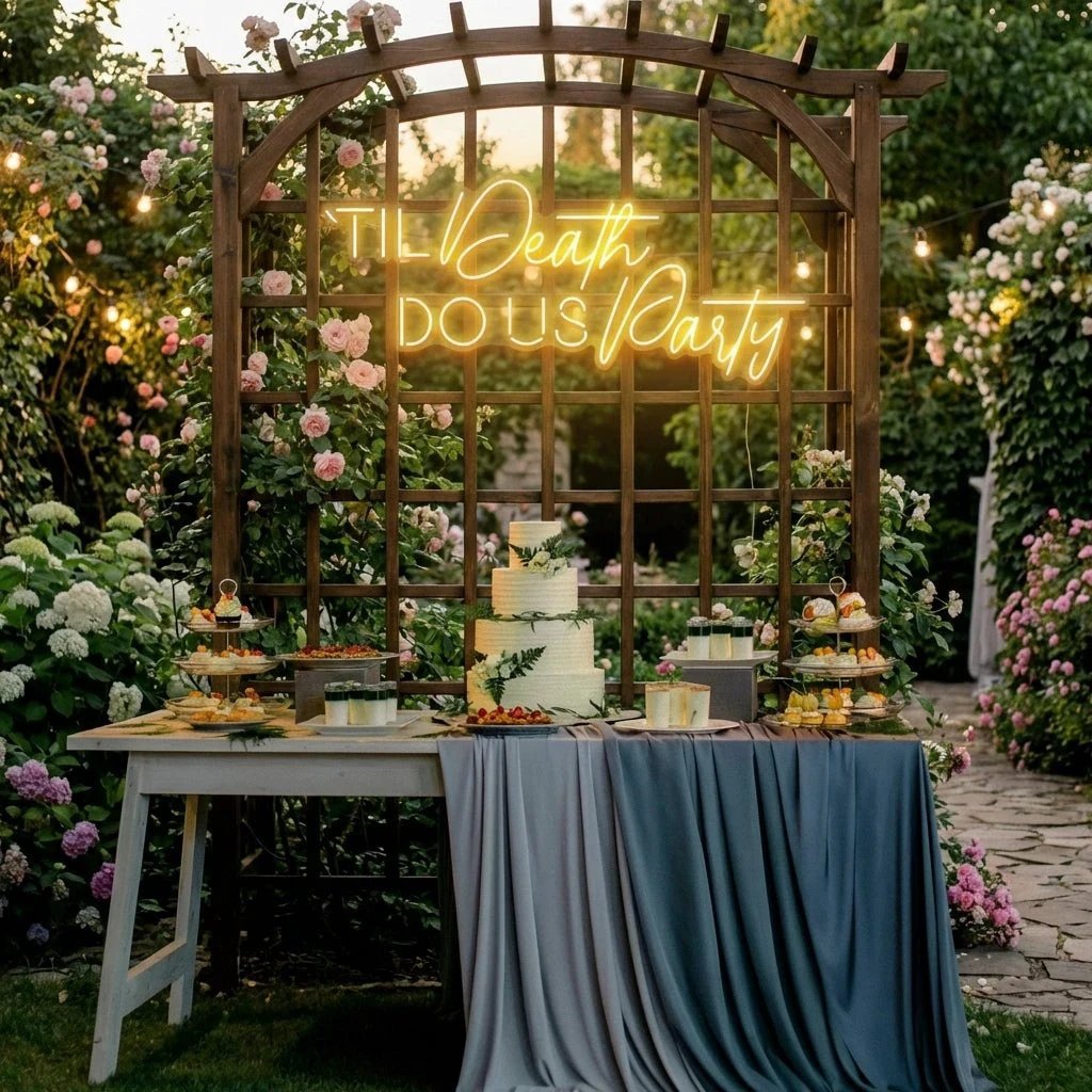 Til Death Do Us Party Led Neon Sign Light
