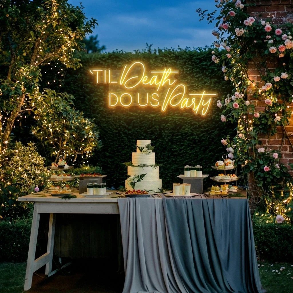 Til Death Do Us Party Led Neon Sign Light