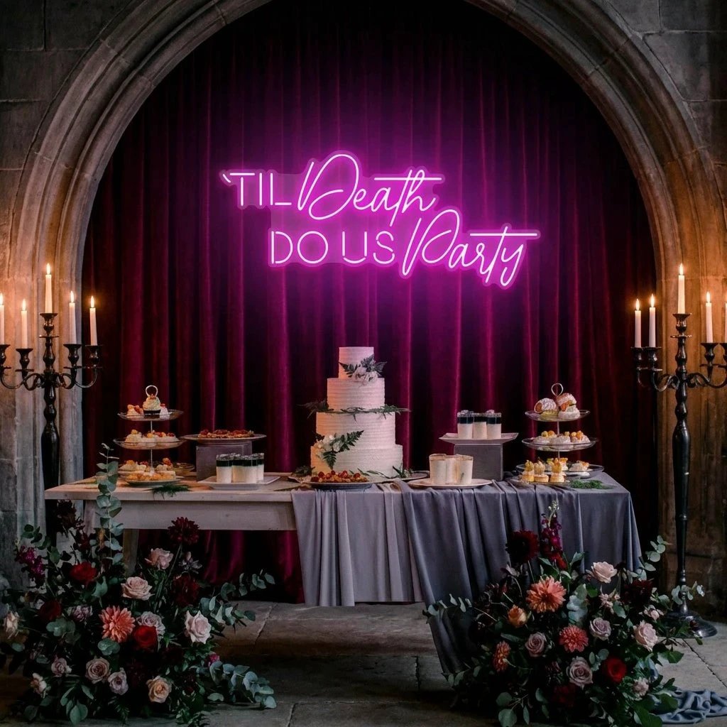 Til Death Do Us Party Led Neon Sign Light