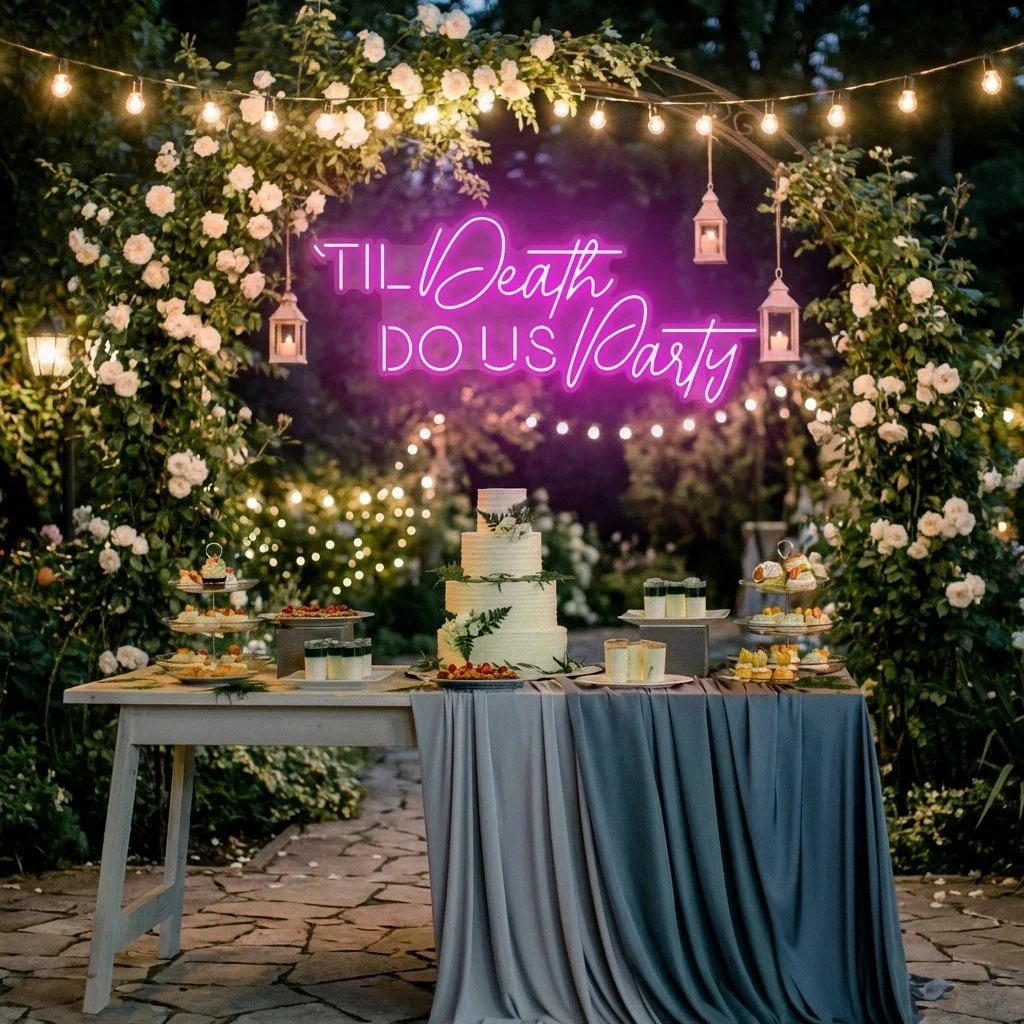 Til Death Do Us Party Led Neon Sign Light