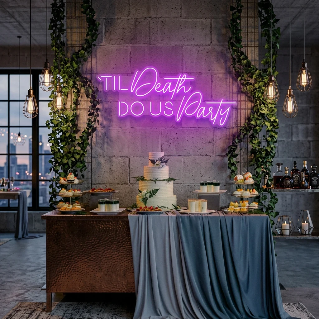 Til Death Do Us Party Led Neon Sign Light
