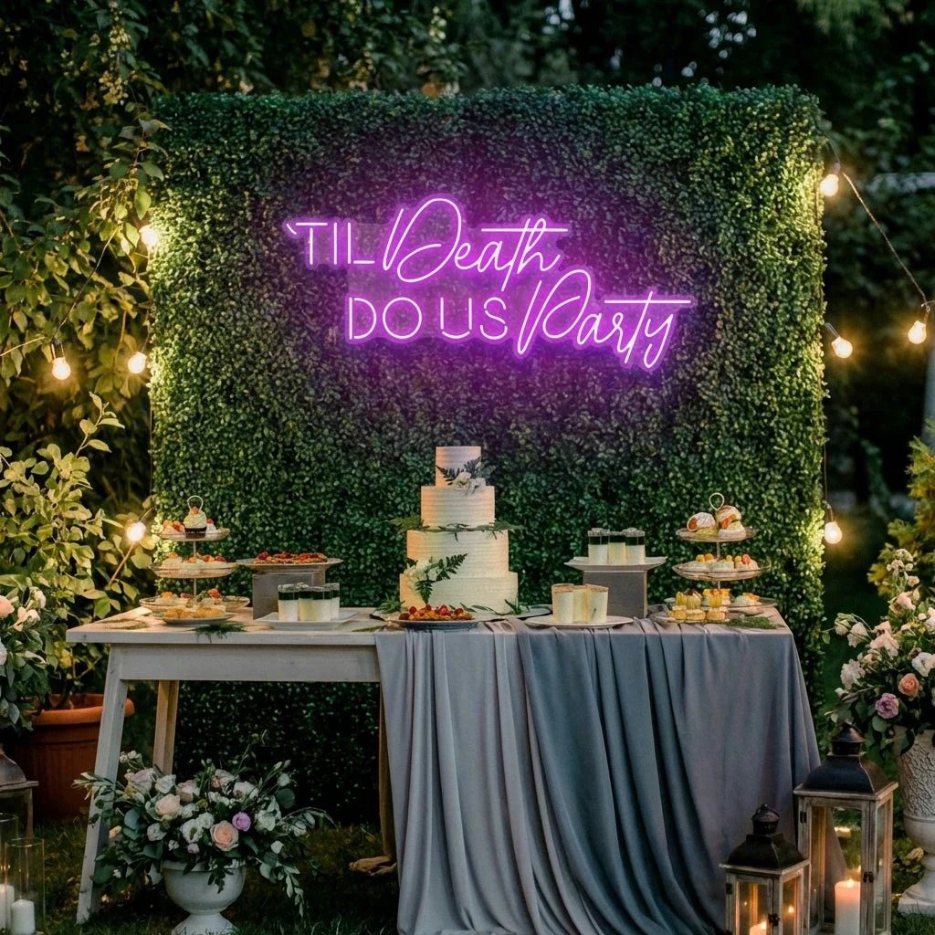 Til Death Do Us Party Led Neon Sign Light
