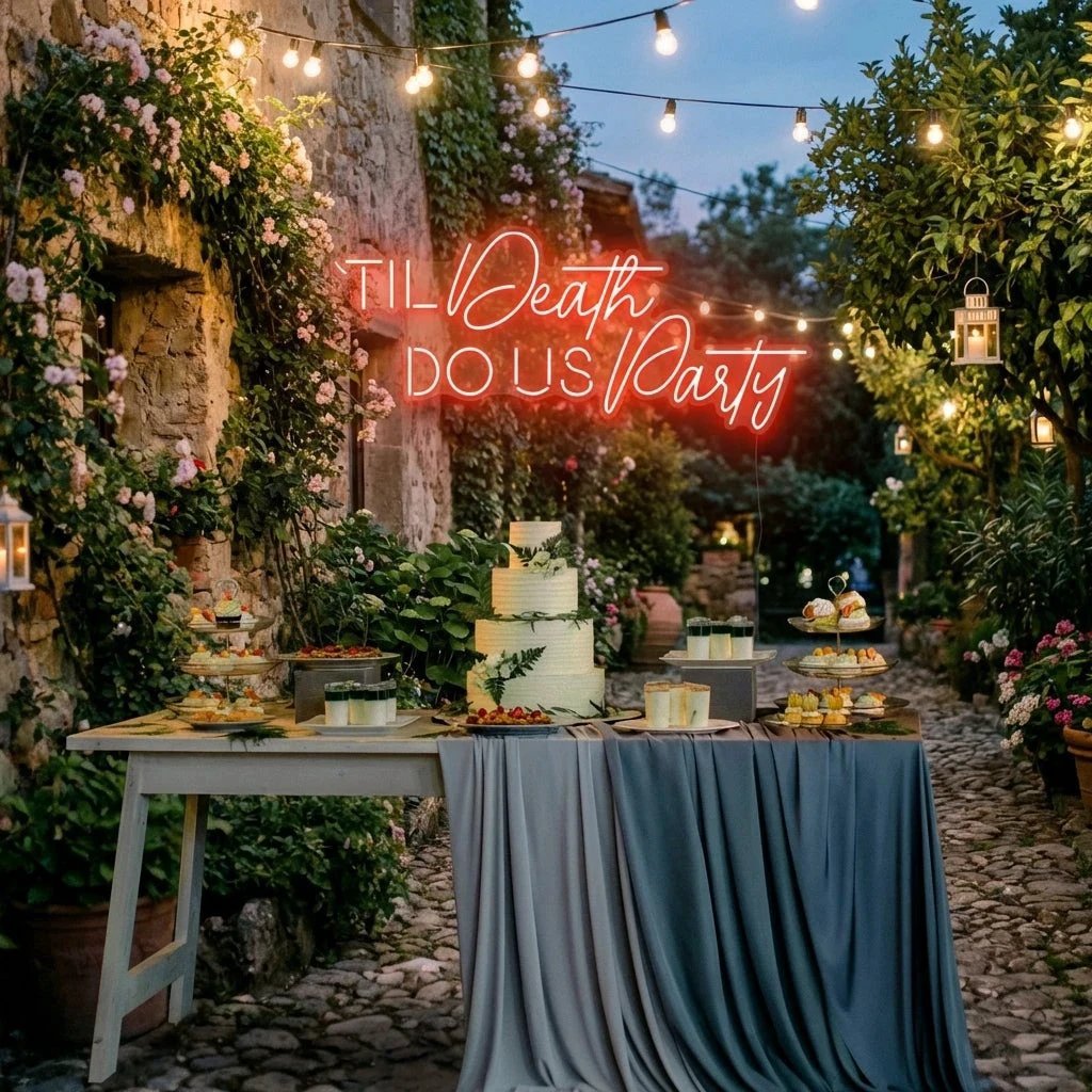Til Death Do Us Party Led Neon Sign Light