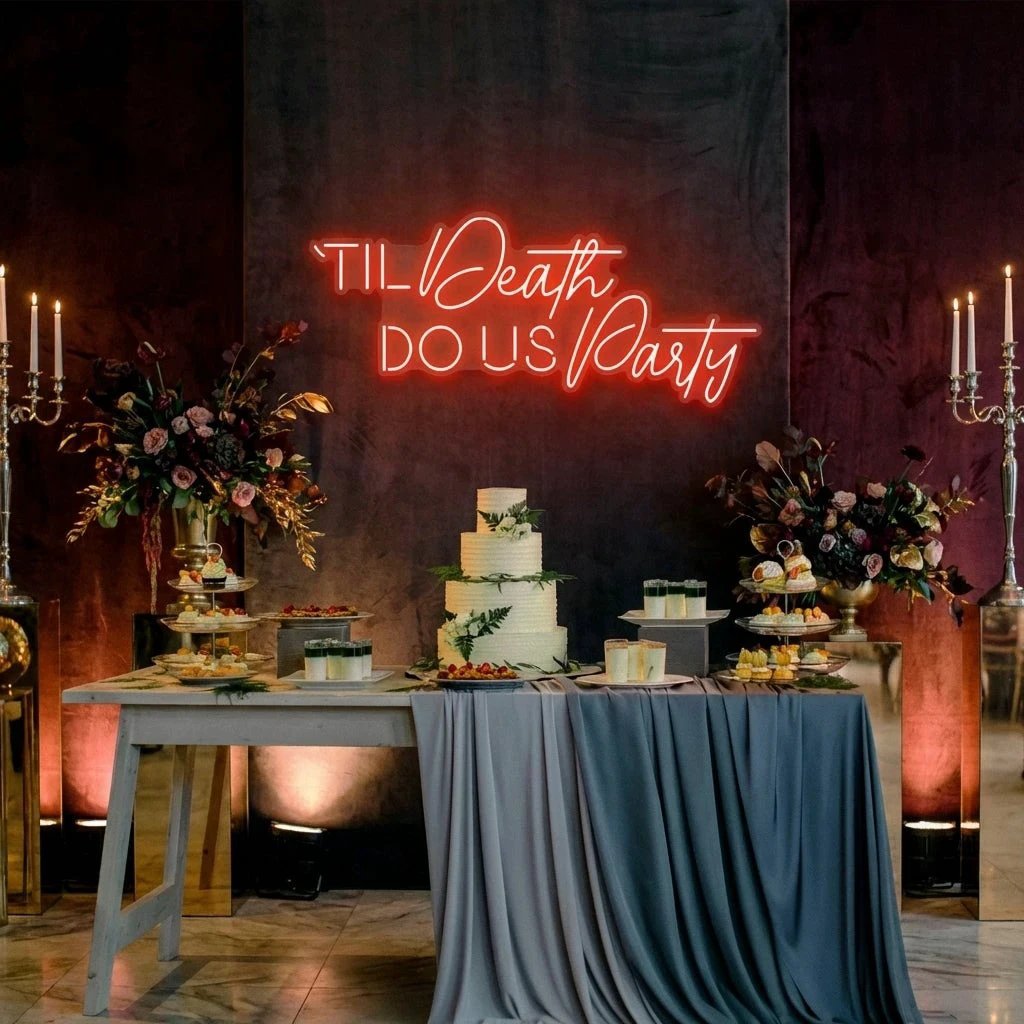 Til Death Do Us Party Led Neon Sign Light