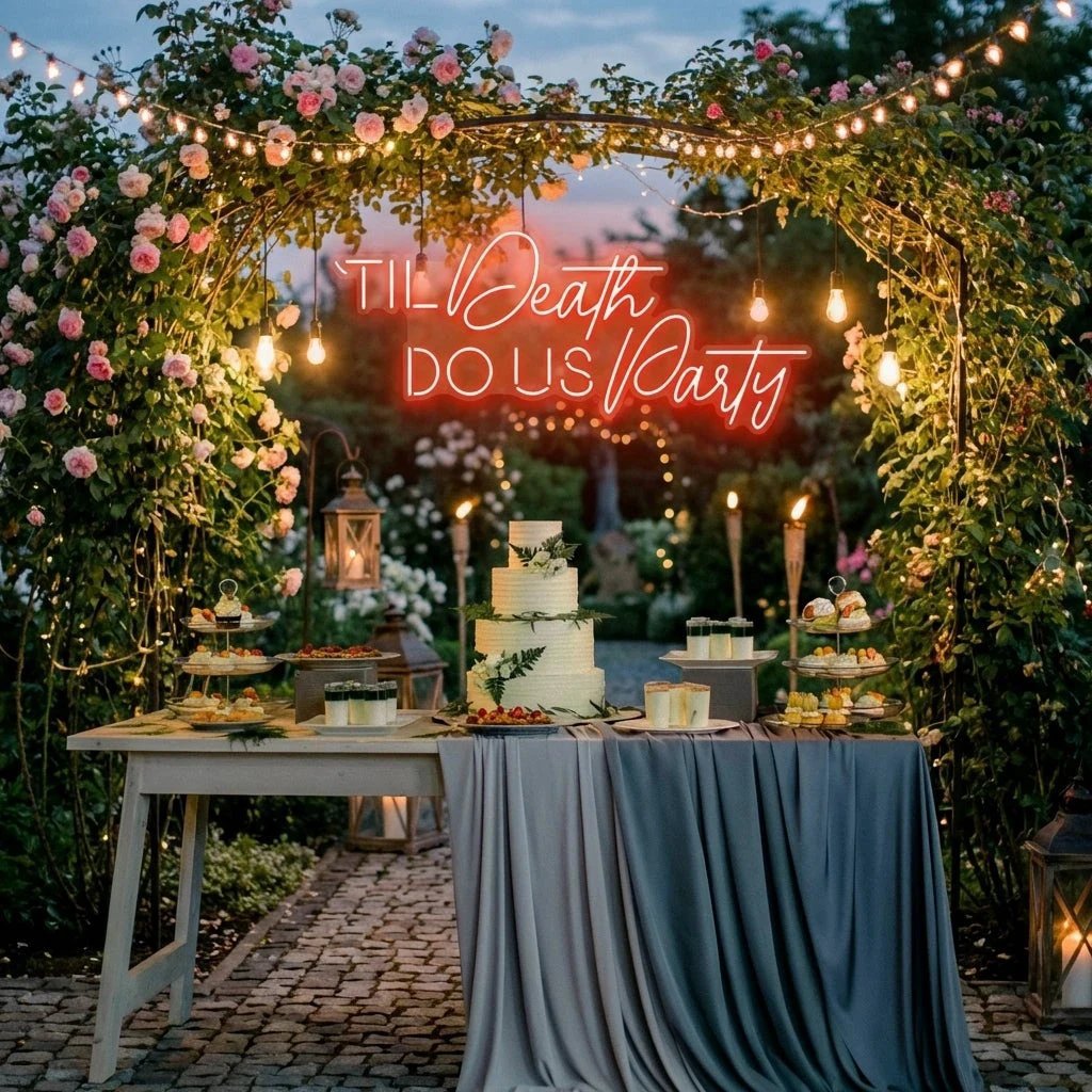 Til Death Do Us Party Led Neon Sign Light