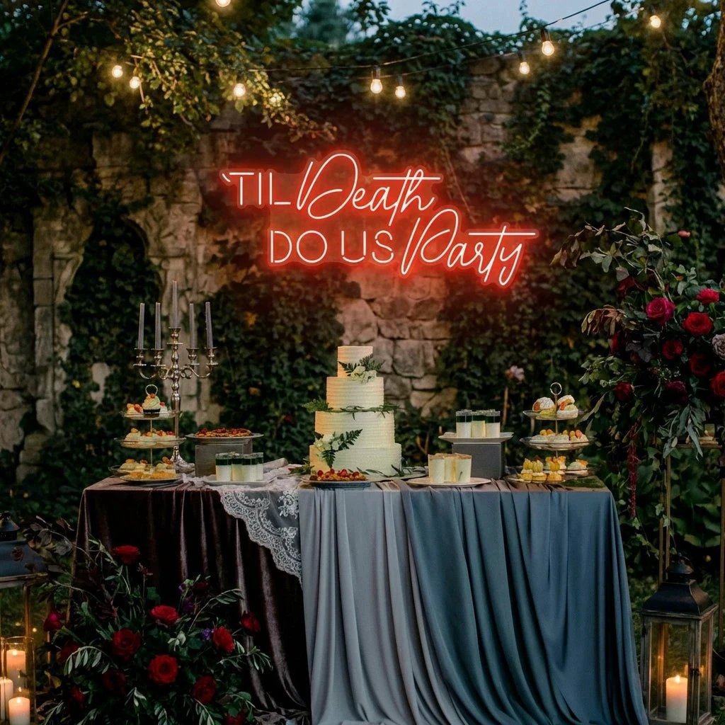 Til Death Do Us Party Led Neon Sign Light