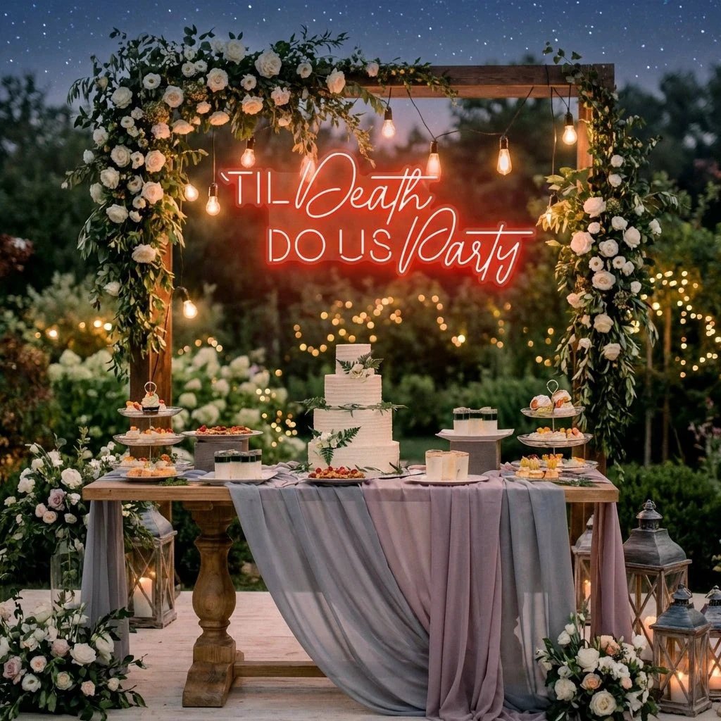 Til Death Do Us Party Led Neon Sign Light