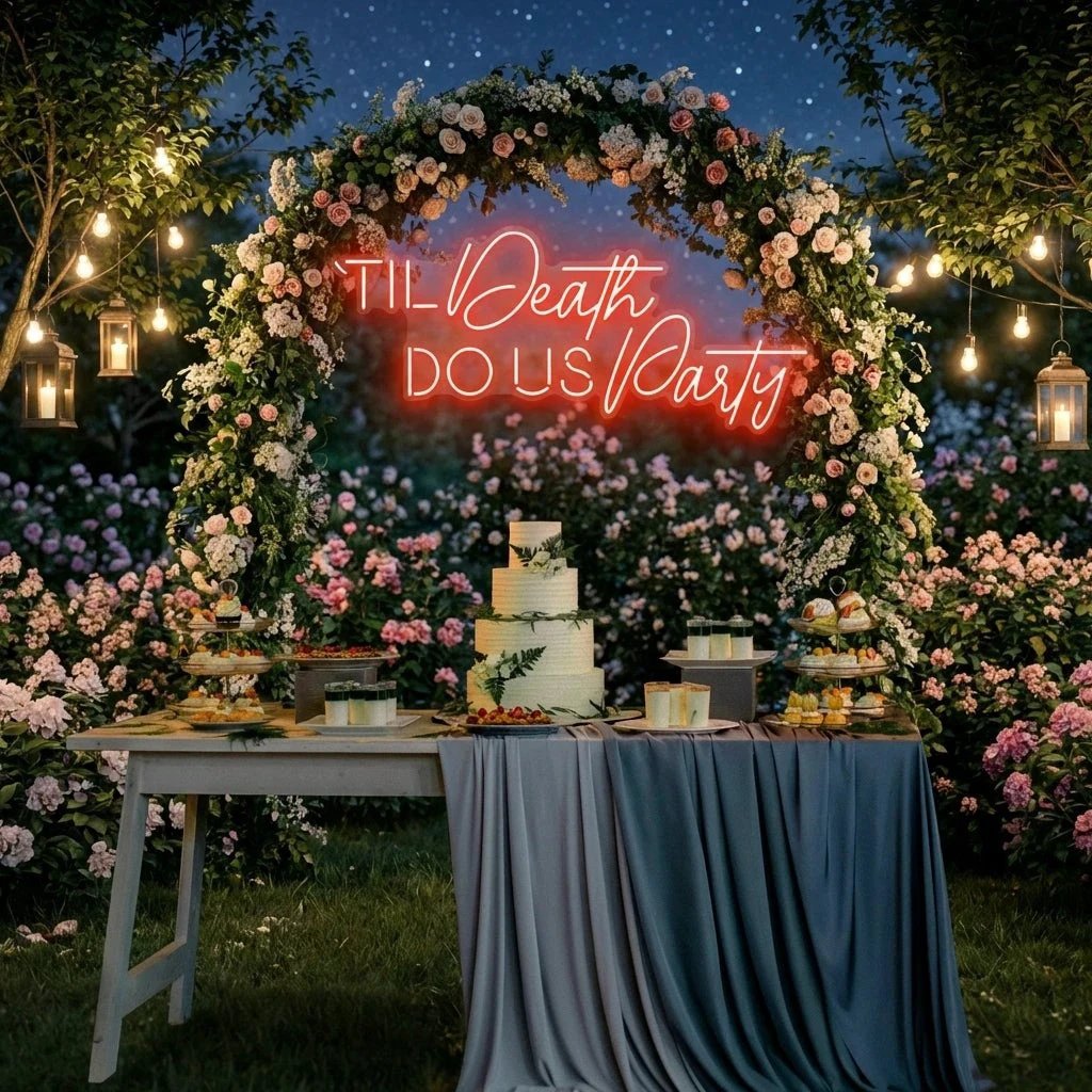 Til Death Do Us Party Led Neon Sign Light