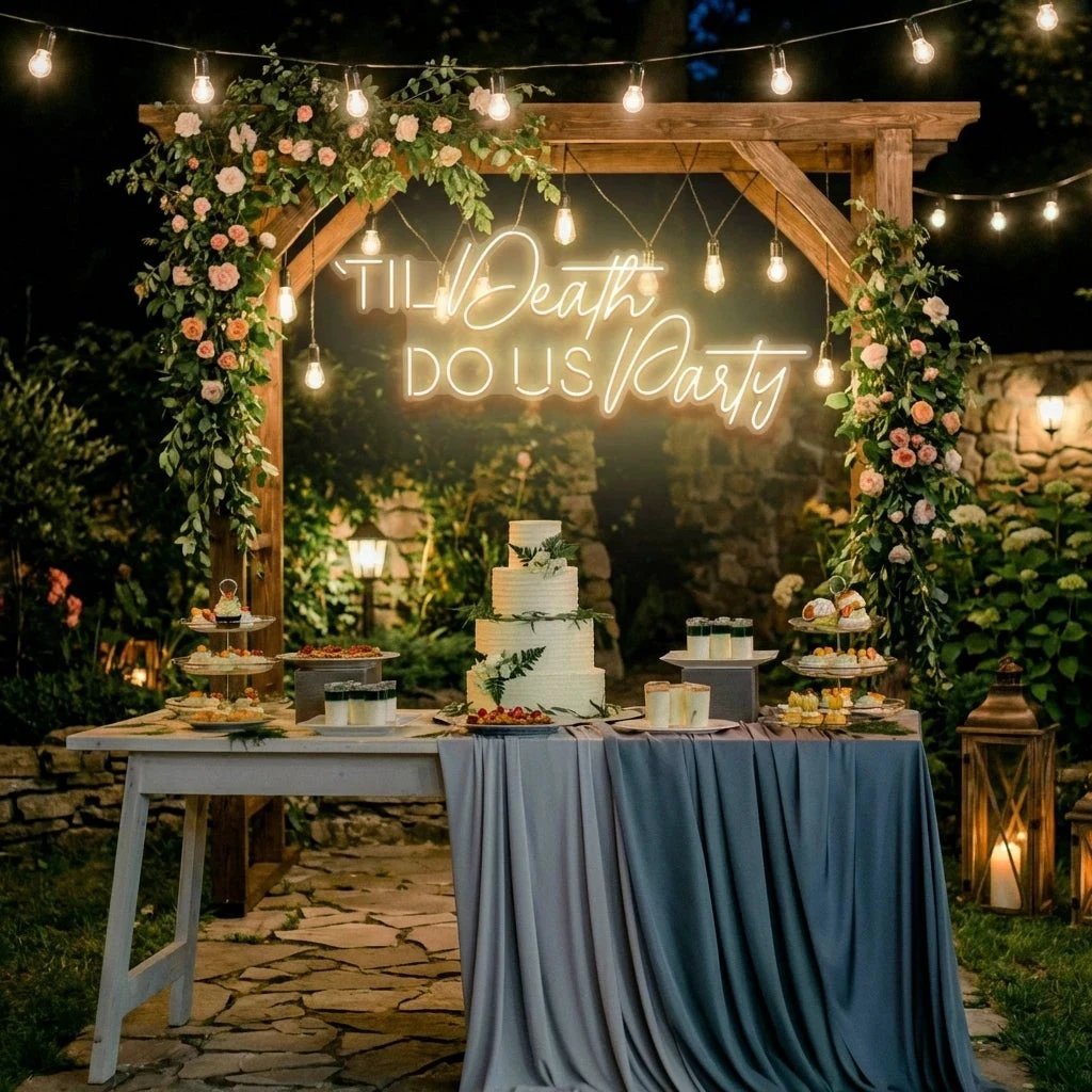 Til Death Do Us Party Led Neon Sign Light