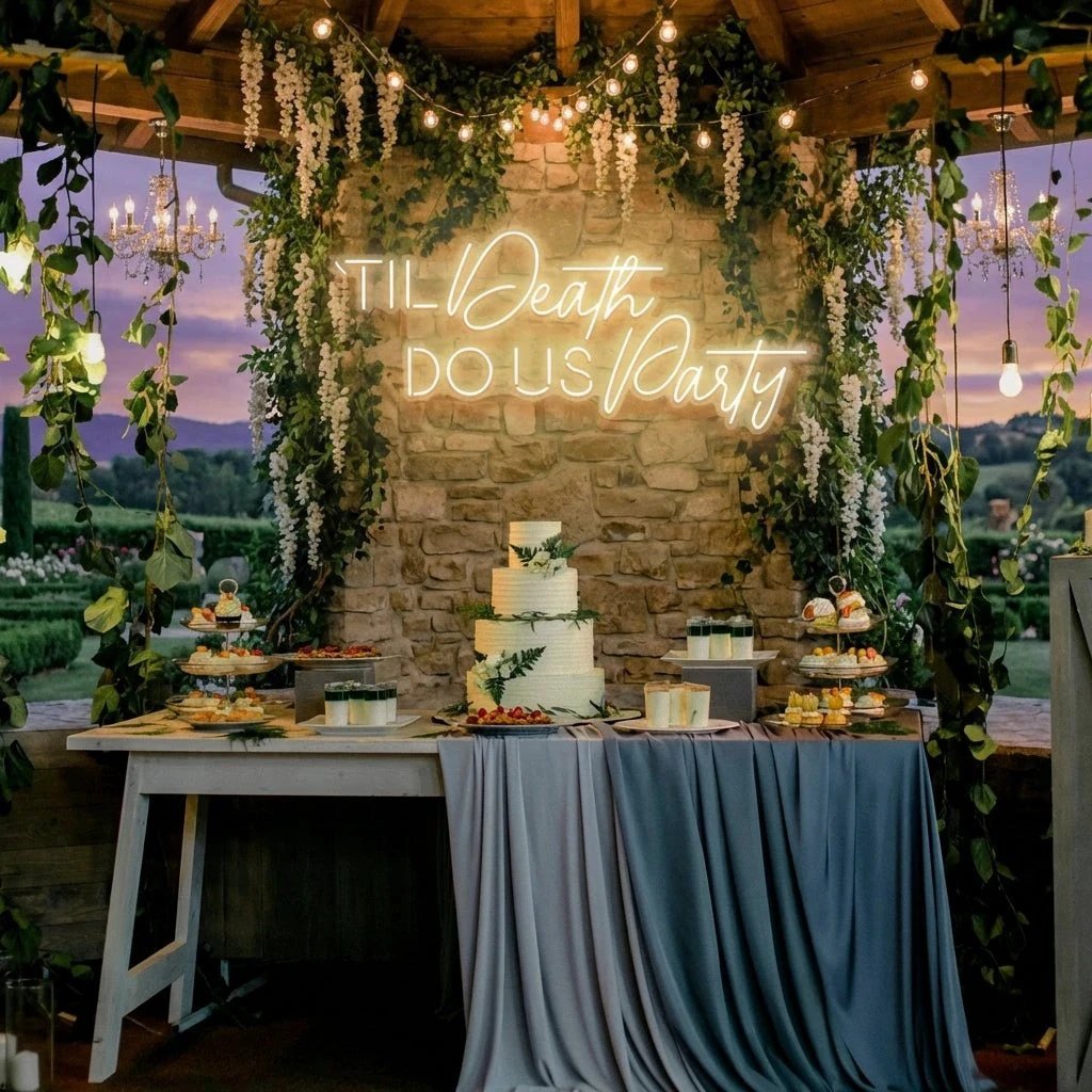 Til Death Do Us Party Led Neon Sign Light