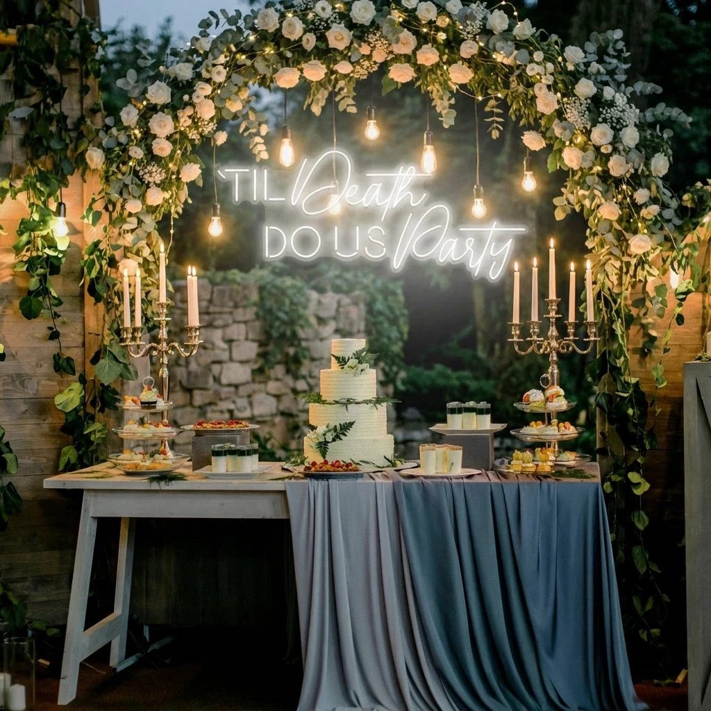 Til Death Do Us Party Led Neon Sign Light