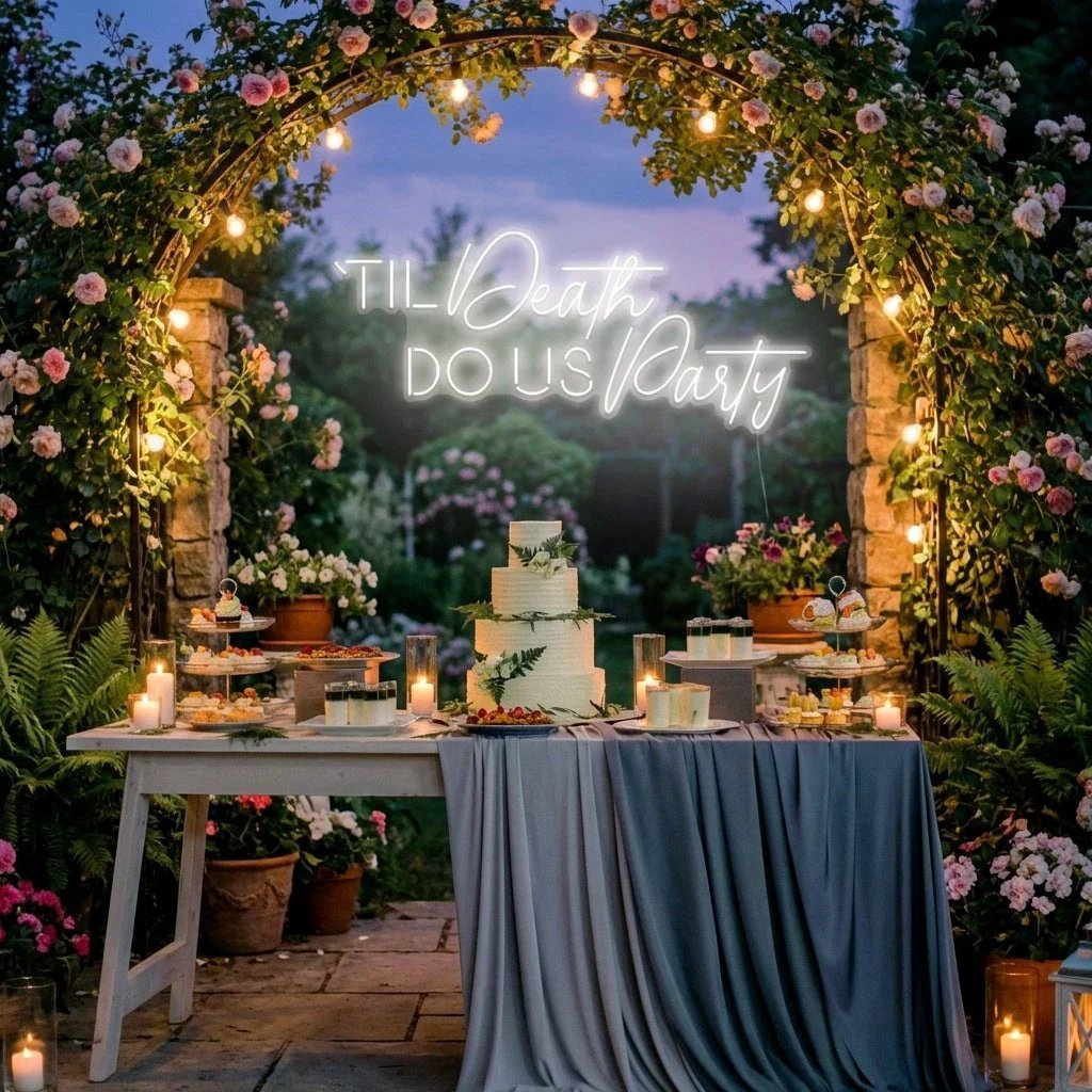Til Death Do Us Party Led Neon Sign Light