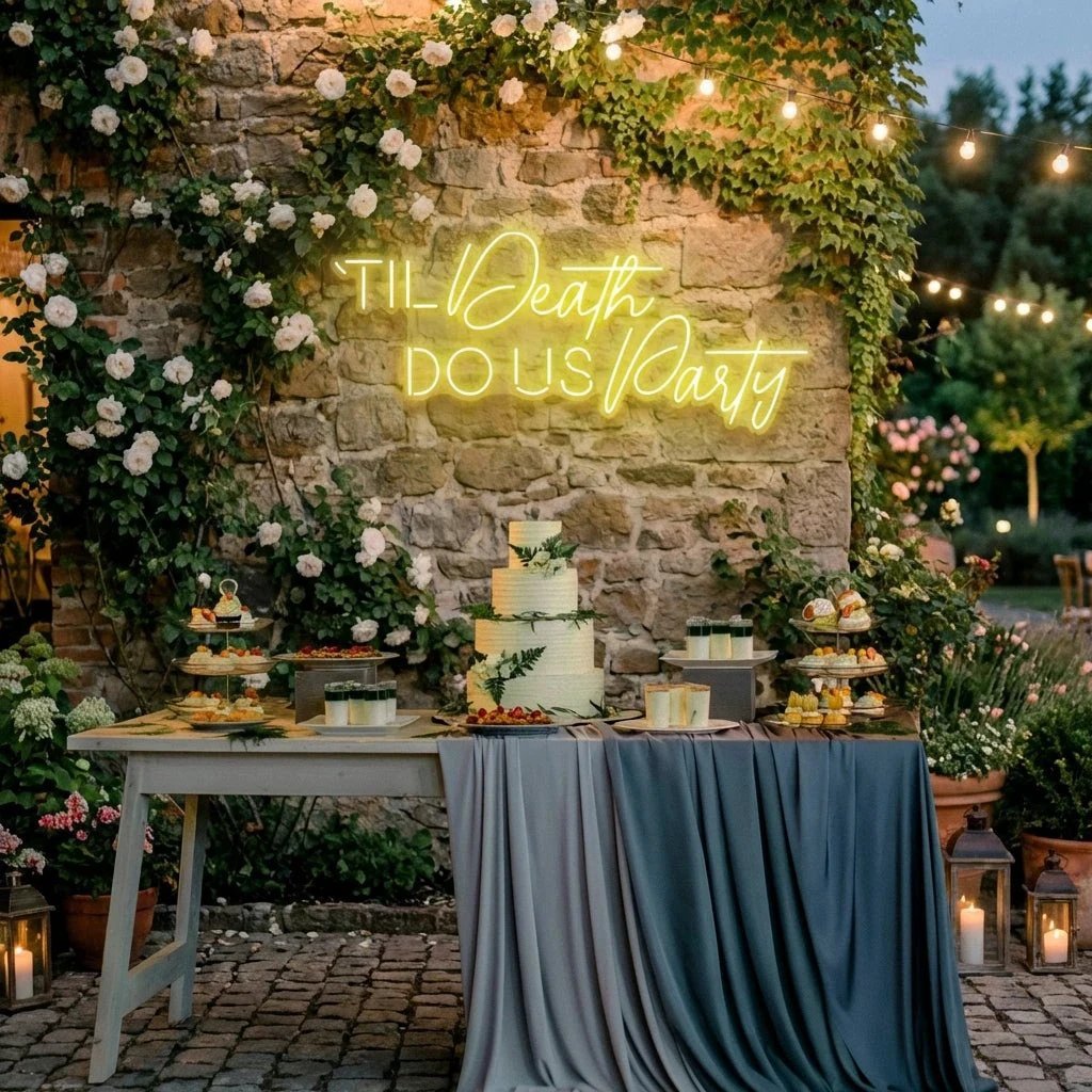 Til Death Do Us Party Led Neon Sign Light