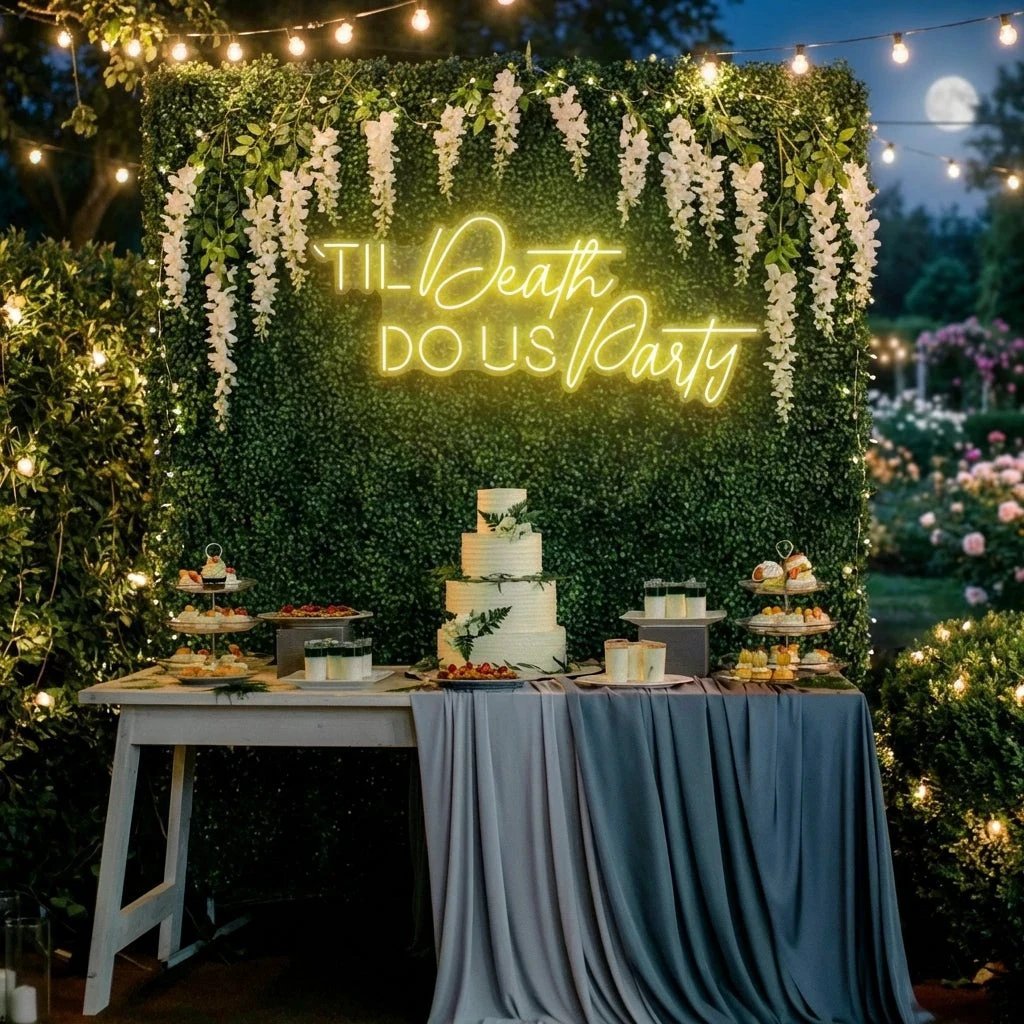 Til Death Do Us Party Led Neon Sign Light