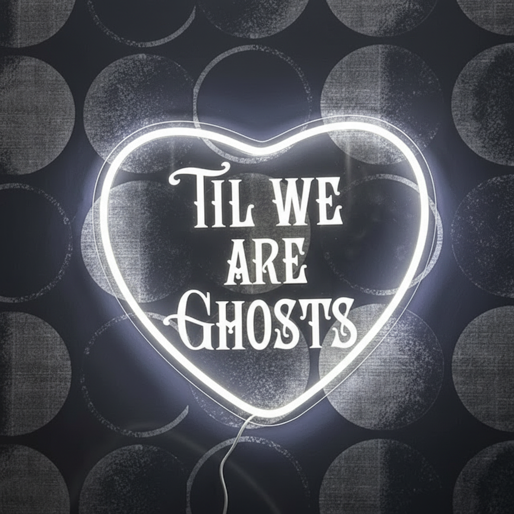 Til We Are Ghosts Neon Sign for Wedding&Home Decor