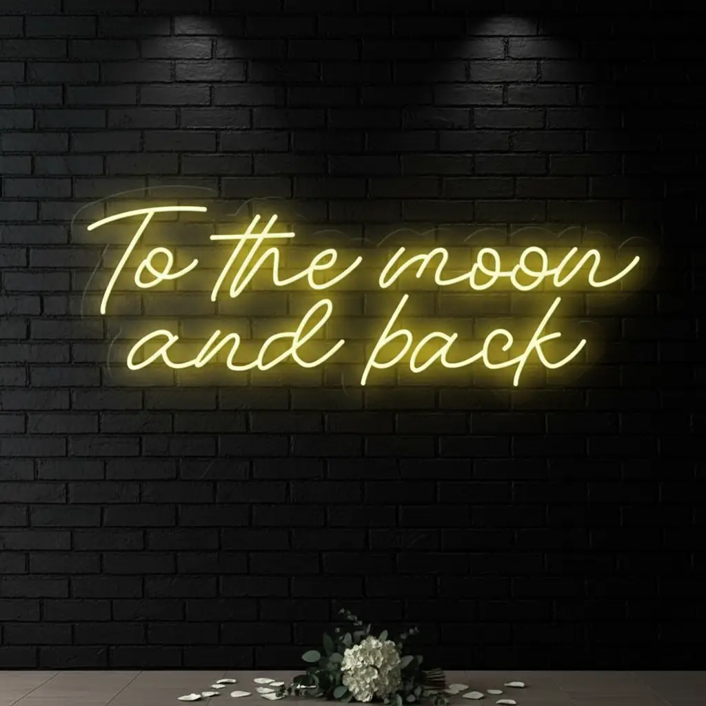 To the Moon and Back LED Neon Sign Home Decor