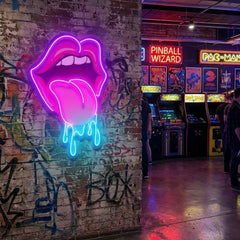 Lips Dripping Artwork Led Neon Sign Light