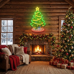 Traditional Christmas Tree Art Work Led Neon Sign Light