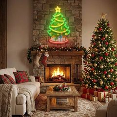 Traditional Christmas Tree Art Work Led Neon Sign Light
