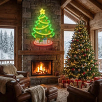 Traditional Christmas Tree Art Work Led Neon Sign Light – multicolor