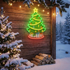 Traditional Christmas Tree Art Work Led Neon Sign Light
