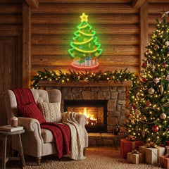 Traditional Christmas Tree Art Work Led Neon Sign Light