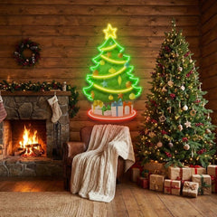 Traditional Christmas Tree Art Work Led Neon Sign Light