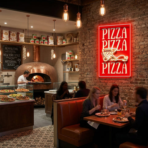 Triple Love For Pizza LED Neon Sign Light Pop Art