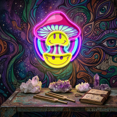 Trippy Mushroom Vibes LED Neon Sign Light Pop Art