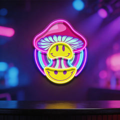 Trippy Mushroom Vibes LED Neon Sign Light Pop Art