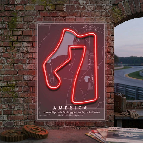 America Formula F1 Circuit LED Neon Sign Light Pop Art