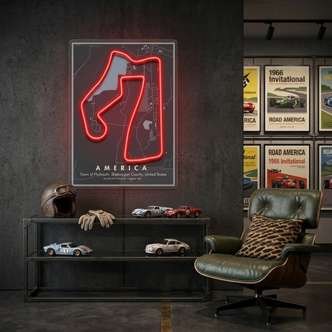 America Formula F1 Circuit LED Neon Sign Light Pop Art