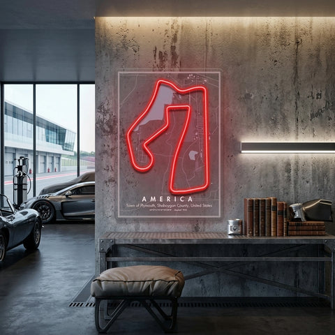 America Formula F1 Circuit LED Neon Sign Light Pop Art