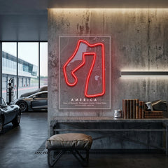 America Formula F1 Circuit LED Neon Sign Light Pop Art