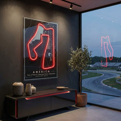 America Formula F1 Circuit LED Neon Sign Light Pop Art